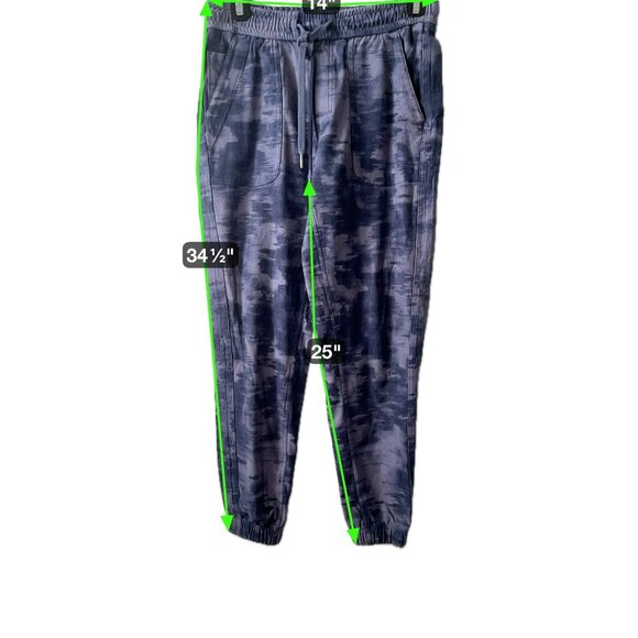 Athleta Farallon Printed Jogger Pant Inversion Medieval Violet Size 0 - Picture 6 of 9